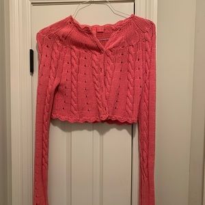 Cute pink crop sweater